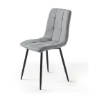 4 scaune de living cu șezut din material textil în diferite culori - Current Viadurini