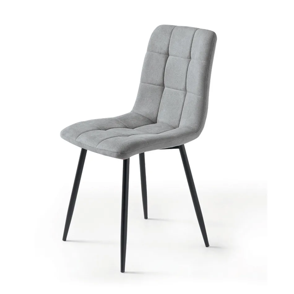 4 scaune de living cu șezut din material textil în diferite culori - Current Viadurini