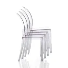 4 scaune stivuibile pentru exterior și interior din policarbonat - cal Viadurini