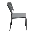 4 scaune de grădină stivuibile din aluminiu și frânghie - Lunaris Viadurini