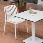 4 scaune de grădină suprapuse din polipropilenă și fibră de sticlă - Orelia Viadurini