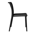 4 scaune de grădină suprapuse din polipropilenă și fibră de sticlă - Orelia Viadurini