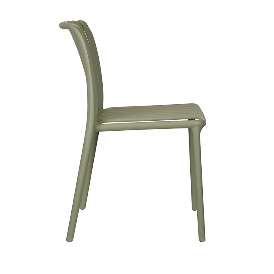 4 scaune de grădină stivuibile din polipropilenă și fibră de sticlă - Orelia Viadurini