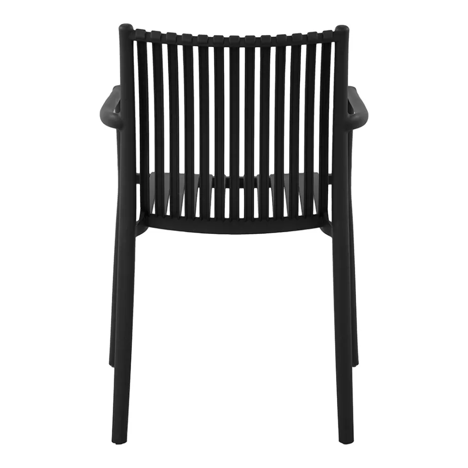 4 scaune de grădină suprapuse din polipropilenă rezistentă la UV - Ondara Viadurini