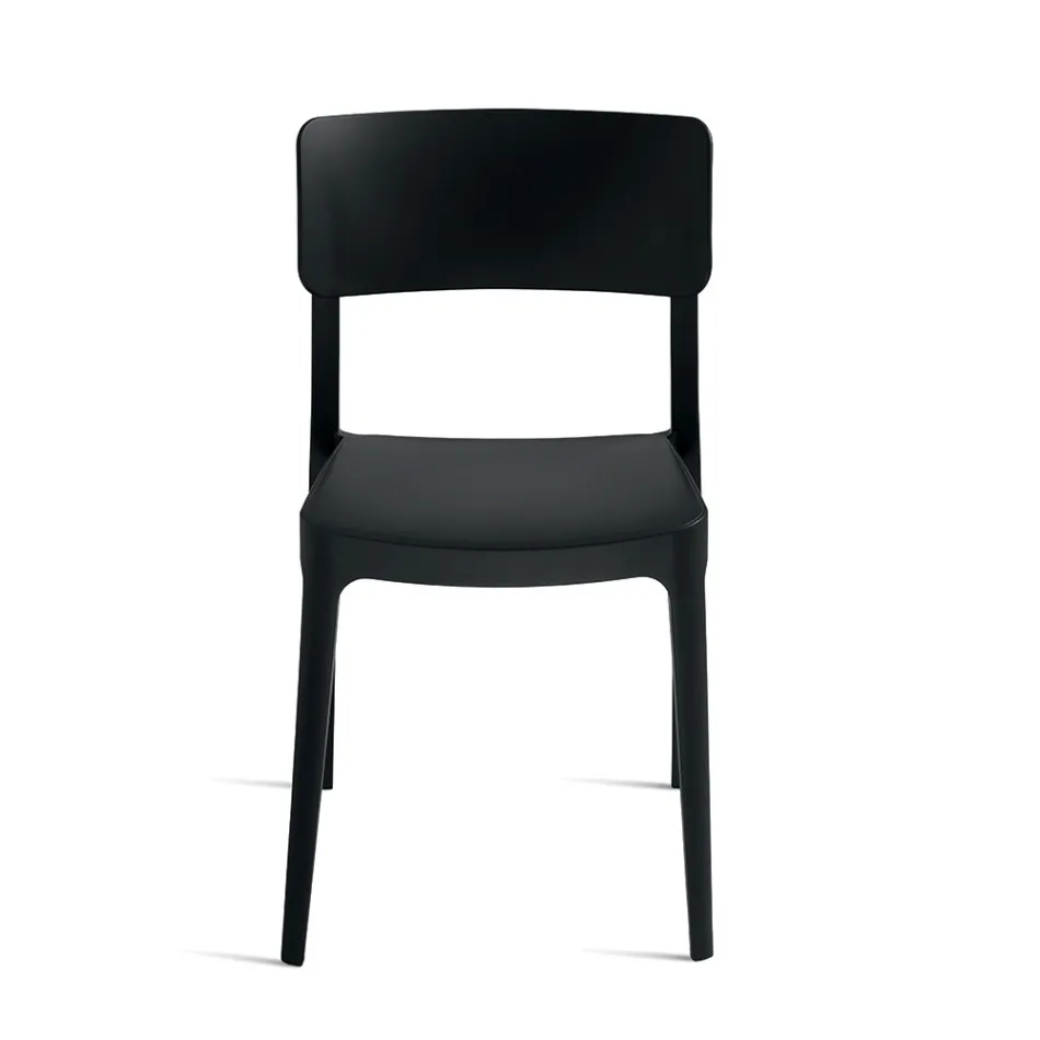 4 scaune de living din polipropilenă suprapuse în diferite culori - Slancio Viadurini