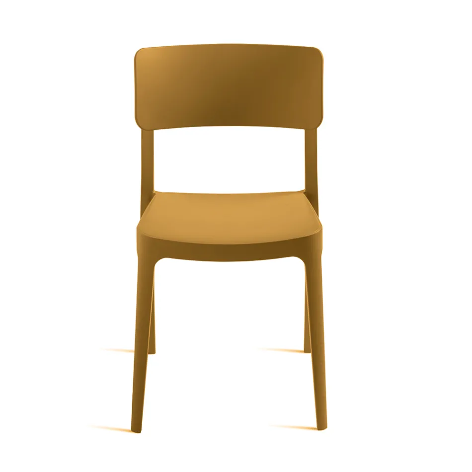 4 scaune de living din polipropilenă suprapuse în diferite culori - Slancio Viadurini