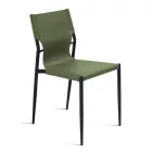 4 scaune din piele ecologică colorată și bază metalică vopsită - Comedy Viadurini