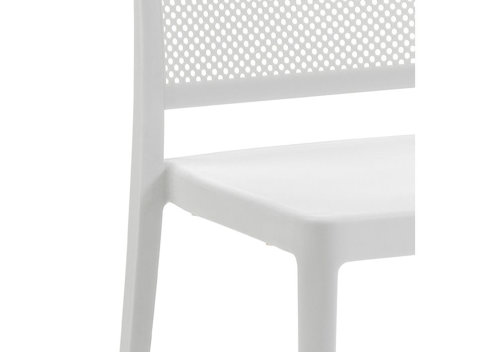 4 scaune stivuibile pentru interior și exterior din polipropilenă - Păun Viadurini