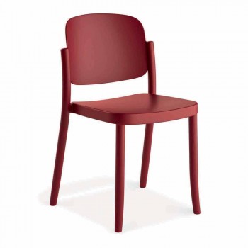 4 scaune moderne în aer liber, stivuibile din polipropilenă Made in Italy - Bernetta