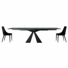 4 Scaune Moderne din Otel cu Scaun Captusit din Catifea Made in Italy - Nirvana Viadurini