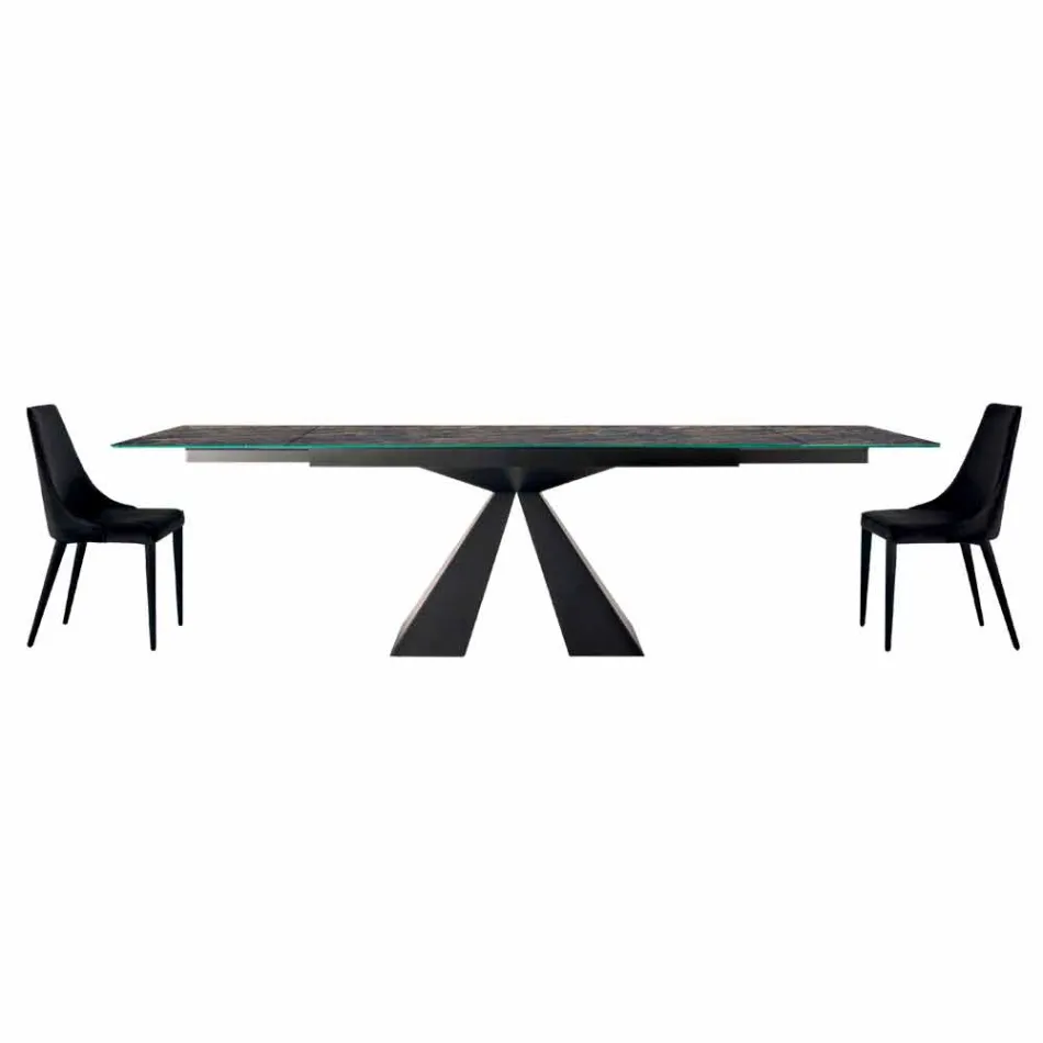 4 Scaune Moderne din Otel cu Scaun Captusit din Catifea Made in Italy - Nirvana Viadurini