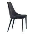 4 scaune moderne din oțel cu scaun tapițat din catifea fabricat în Italia - Nirvana