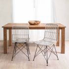 4 scaune de sufragerie din oțel și țesut de Kubu Homemotion - Kendall Viadurini