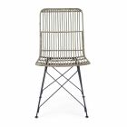 4 scaune de sufragerie din oțel și țesut de Kubu Homemotion - Kendall Viadurini