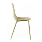 4 Scaune Fabricate cu Sezut din Polipropilena si Picioare metalice - Mary Viadurini