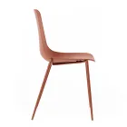 4 Scaune Fabricate cu Sezut din Polipropilena si Picioare metalice - Mary Viadurini