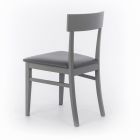 4 scaune realizate cu scaun, structură și picioare din piele artificială din lemn lăcuit - Taikiri Viadurini