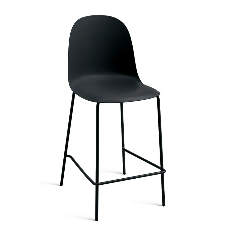 4 scaune de living din polipropilenă și cadru metalic - Dinamo Viadurini