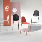 4 scaune de living din polipropilenă și cadru metalic - Dinamo Viadurini