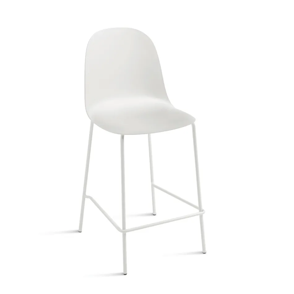 4 scaune de living din polipropilenă și cadru metalic - Dinamo Viadurini