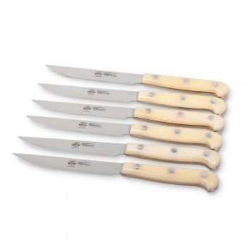 6 cuțite de masă Berti din oțel inoxidabil exclusiv pentru Viadurini - Annico