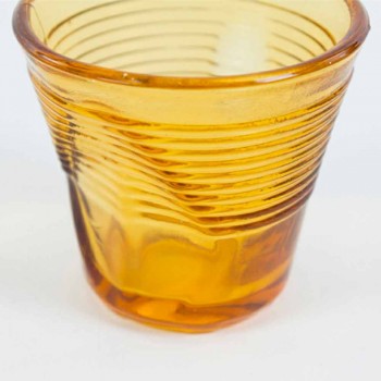 6 pahare de cafea Pahare încrețite în sticlă de design colorat - Sarabi