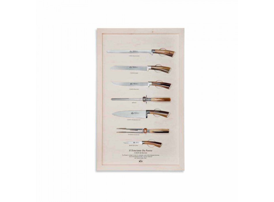 7 cuțite de servit din oțel inoxidabil Berti, exclusiv pentru Viadurini - Arcimboldo Viadurini