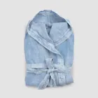 Halat de baie din in grele de lux cu glugă Made in Italy - Palace Viadurini