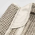 Halat de baie Kimono de lux din In si Bumbac, 2 Finisaje Made in Italy - Kleone Viadurini