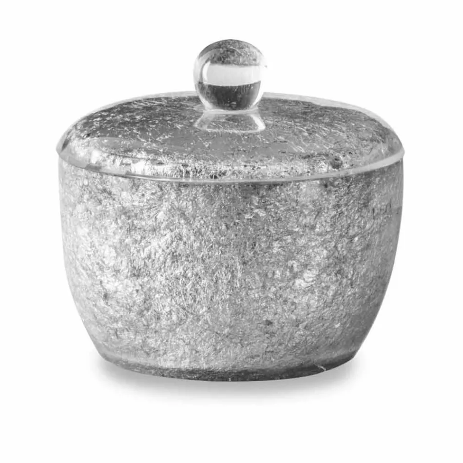 Accesorii de baie în rășină acoperite cu frunze de argint - argentinian Viadurini