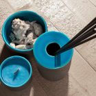 Accesorii moderne de baie din argilă albastră Made in Italy - Antonella Viadurini