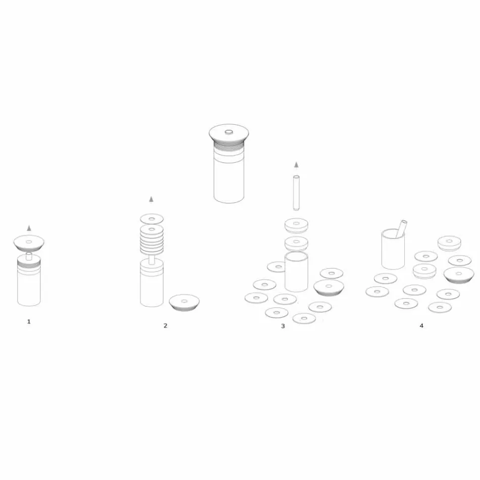 Accesorii Aperitiv Instrumente de cocktail în marmură, lemn și oțel - Norman Viadurini