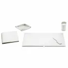 Accesorii de birou din piele regenerată 5 bucăți fabricate în Italia - Aristotel Viadurini