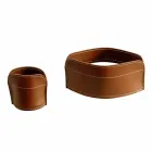 Accesorii de birou din piele regenerată 5 bucăți fabricate în Italia - Ebe Viadurini