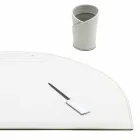 Accesorii de birou din piele regenerată 5 bucăți fabricate în Italia - Medea Viadurini