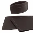 Accesorii Birou cu piele regenerată din 5 piese Made in Italy - Brando Viadurini