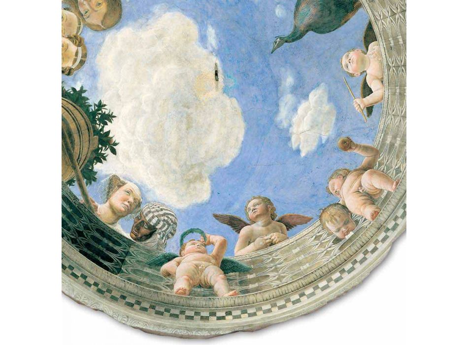 Andrea Mantegna Fresco &quot;Oculus cu heruvimi și Dame Cu vedere&quot; Viadurini