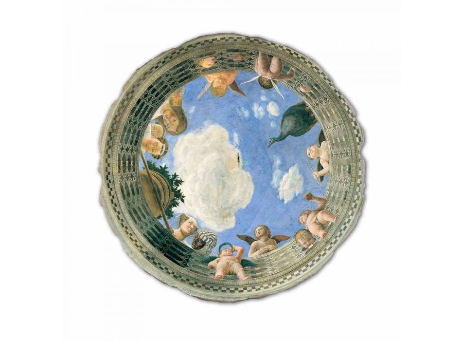 Andrea Mantegna Fresco &quot;Oculus cu heruvimi și Dame Cu vedere&quot; Viadurini
