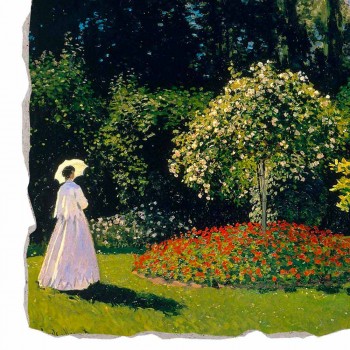 Fresco Claude Monet &quot;Lady in Garden la Sainte-Adresse&quot;