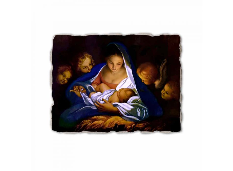 Fresco realizate manual italian Carlo Maratta &quot;Nașterea Domnului&quot;, în 1650 Viadurini