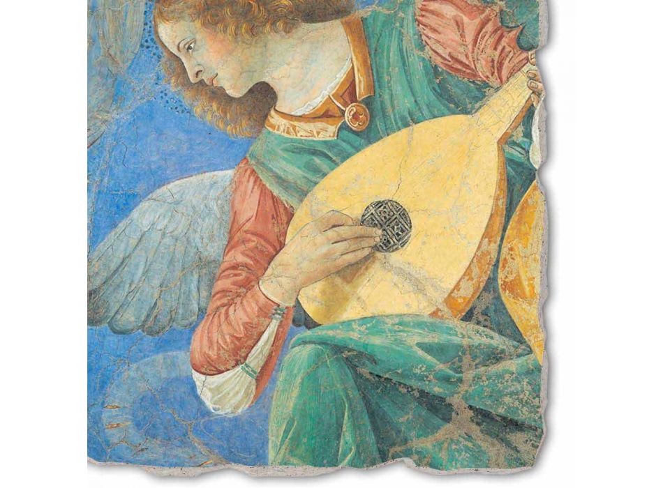 Fresco manual Melozzo da Forlì &quot;Angelo Musicante&quot; Viadurini