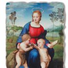 Fresco manual Raffaello Sanzio &quot;Madonna a goldfinch&quot; Viadurini