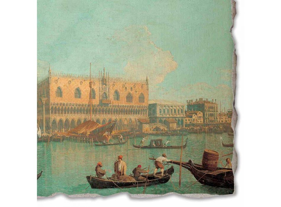 Fresco mare Canaletto &quot;Vedere din Palazzo Ducale di Venezia&quot; Viadurini