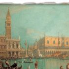 Fresco mare Canaletto &quot;Vedere din Palazzo Ducale di Venezia&quot; Viadurini