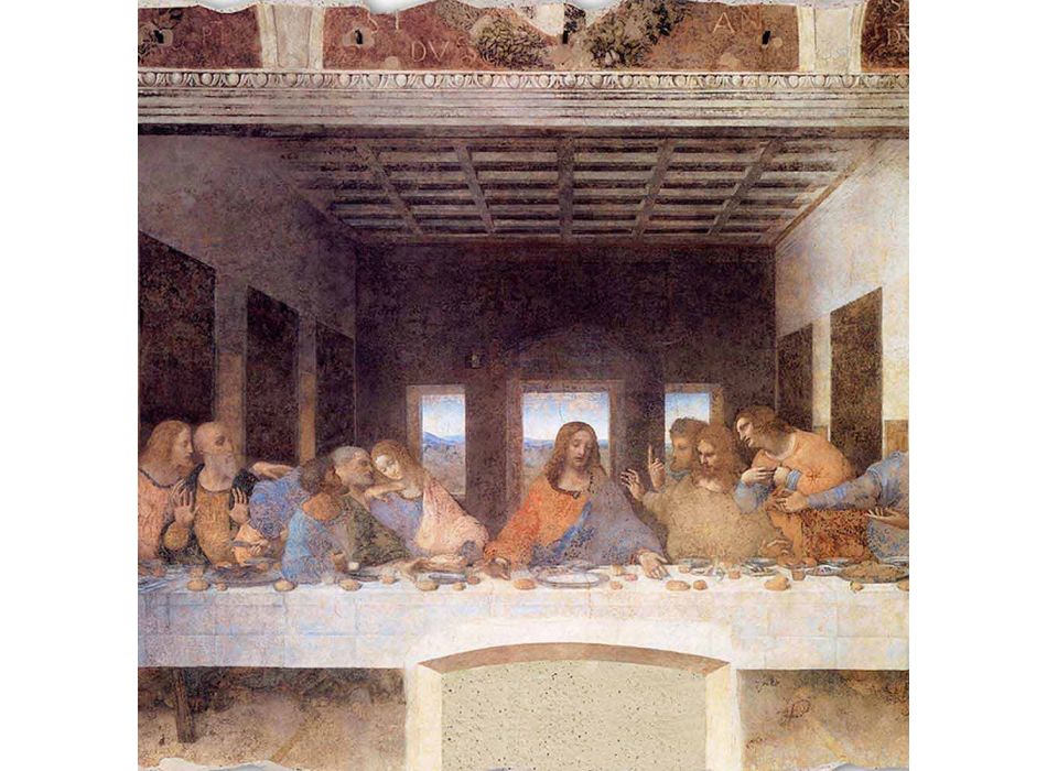 Great Fresco realizate manual Leonardo da Vinci &quot;Cina cea de Taină&quot; Viadurini
