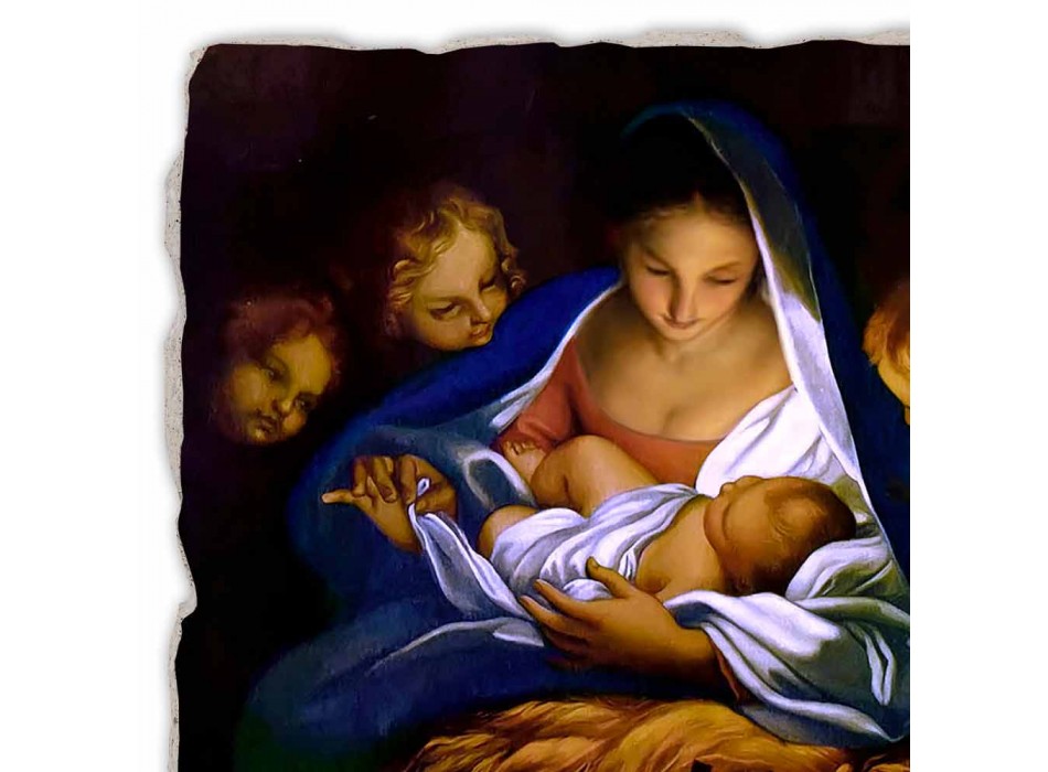 Great Fresco făcut în Italia Carlo Maratta „Nașterea Domnului“, în 1650 Viadurini