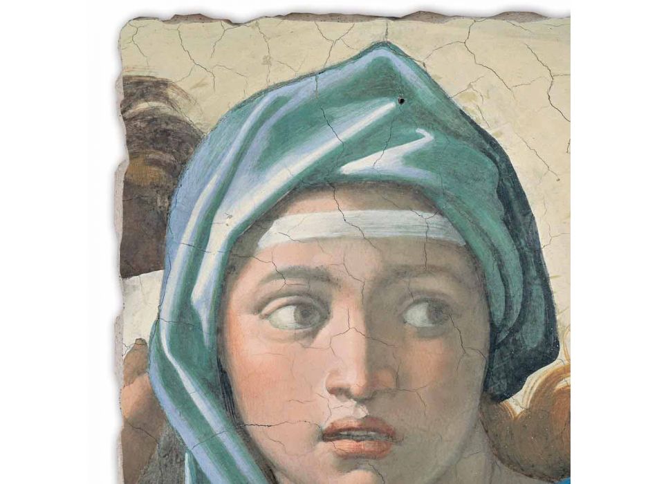 Great Fresco făcut în Italia Michelangelo „delfică sibilă“ Viadurini