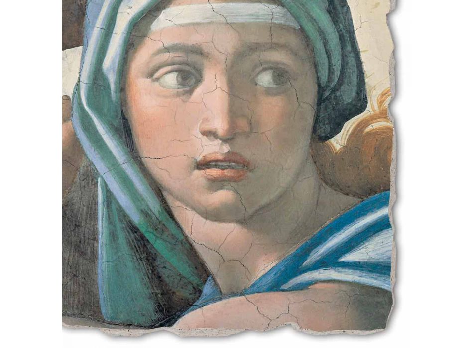 Great Fresco făcut în Italia Michelangelo „delfică sibilă“ Viadurini