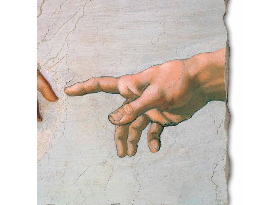 mare fresca lui Michelangelo „Crearea lui Adam“ speciale Viadurini