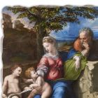 Marele Fresco R. Sanzio „Sfânta Familie sub stejar“ Viadurini